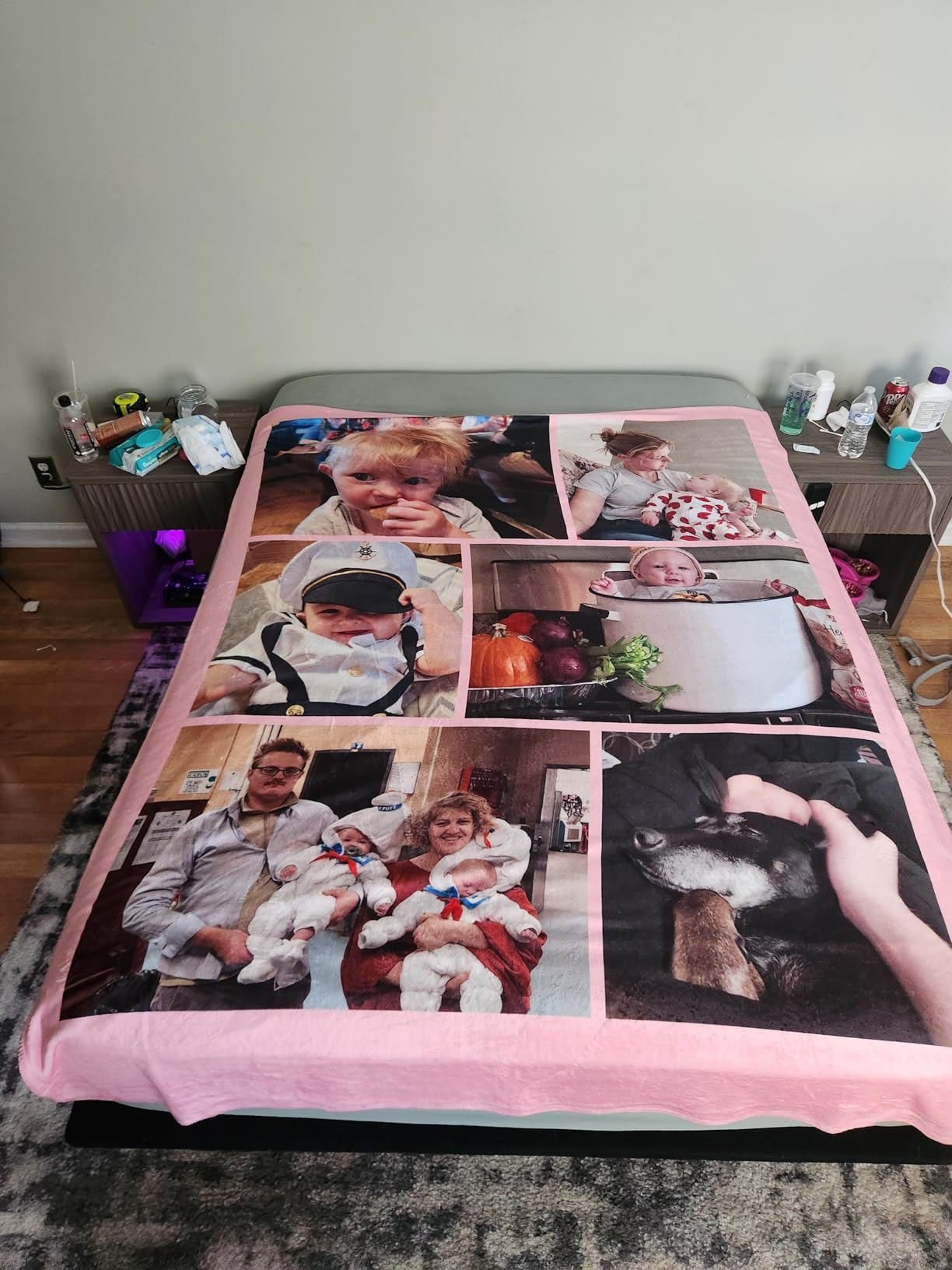 inkArts Custom Blanket with Photo, Personalized Blanket, Customized Photo Blankets, Customizable Picture Blankets, Anniversary Photo Gifts for Women Men Her Him Girlfriend Boyfriend Wife Husband customer photo 1