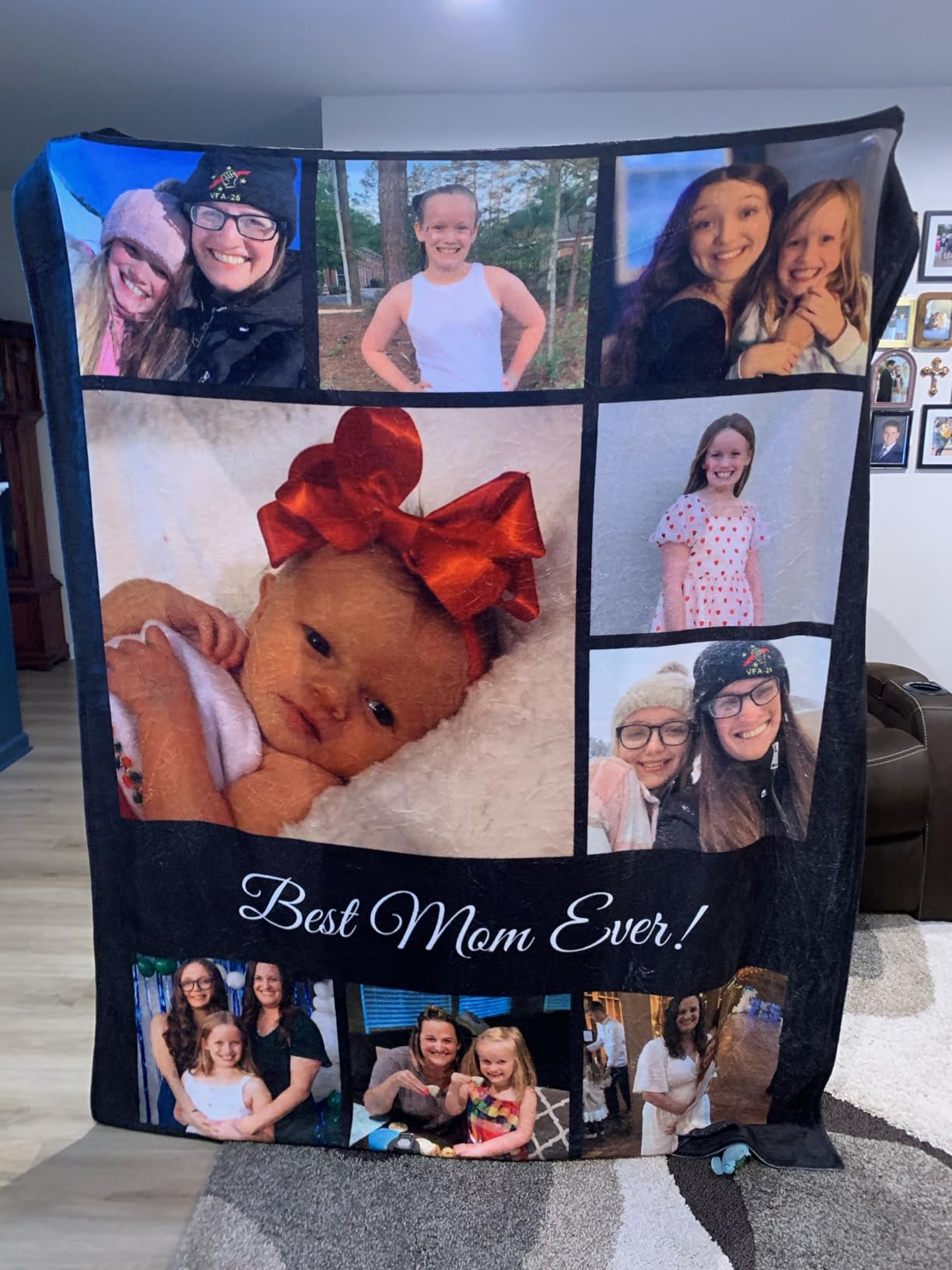 inkArts Custom Blanket with Photo, Personalized Blanket, Customized Photo Blankets, Customizable Picture Blankets, Anniversary Photo Gifts for Women Men Her Him Girlfriend Boyfriend Wife Husband customer photo 2
