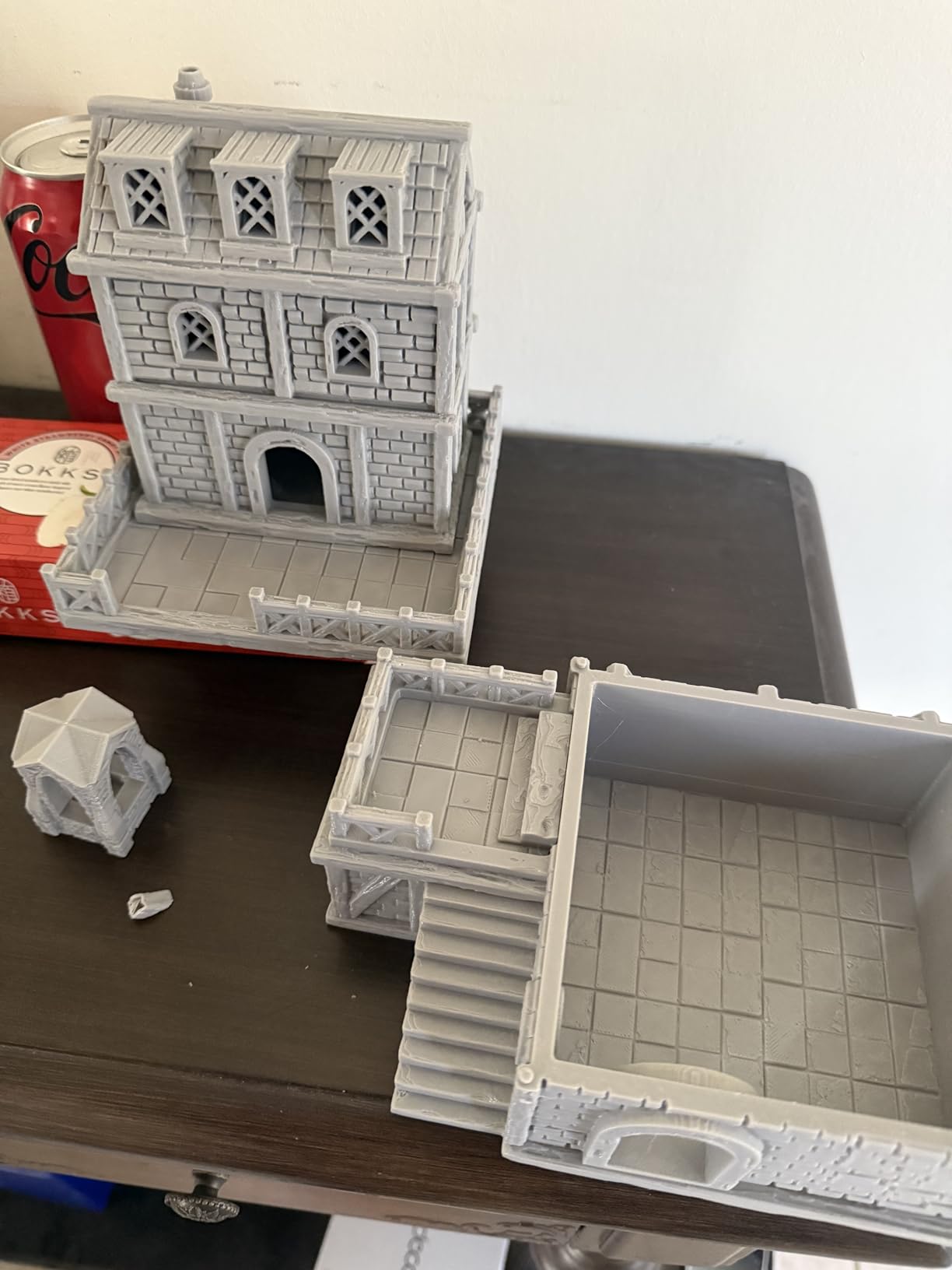 HAUTICO Medieval Tabletop Terrain Set for 18mm & 28mm Miniatures - Paintable Wargame & Diorama Building Kit (28mm Scale) customer photo 2