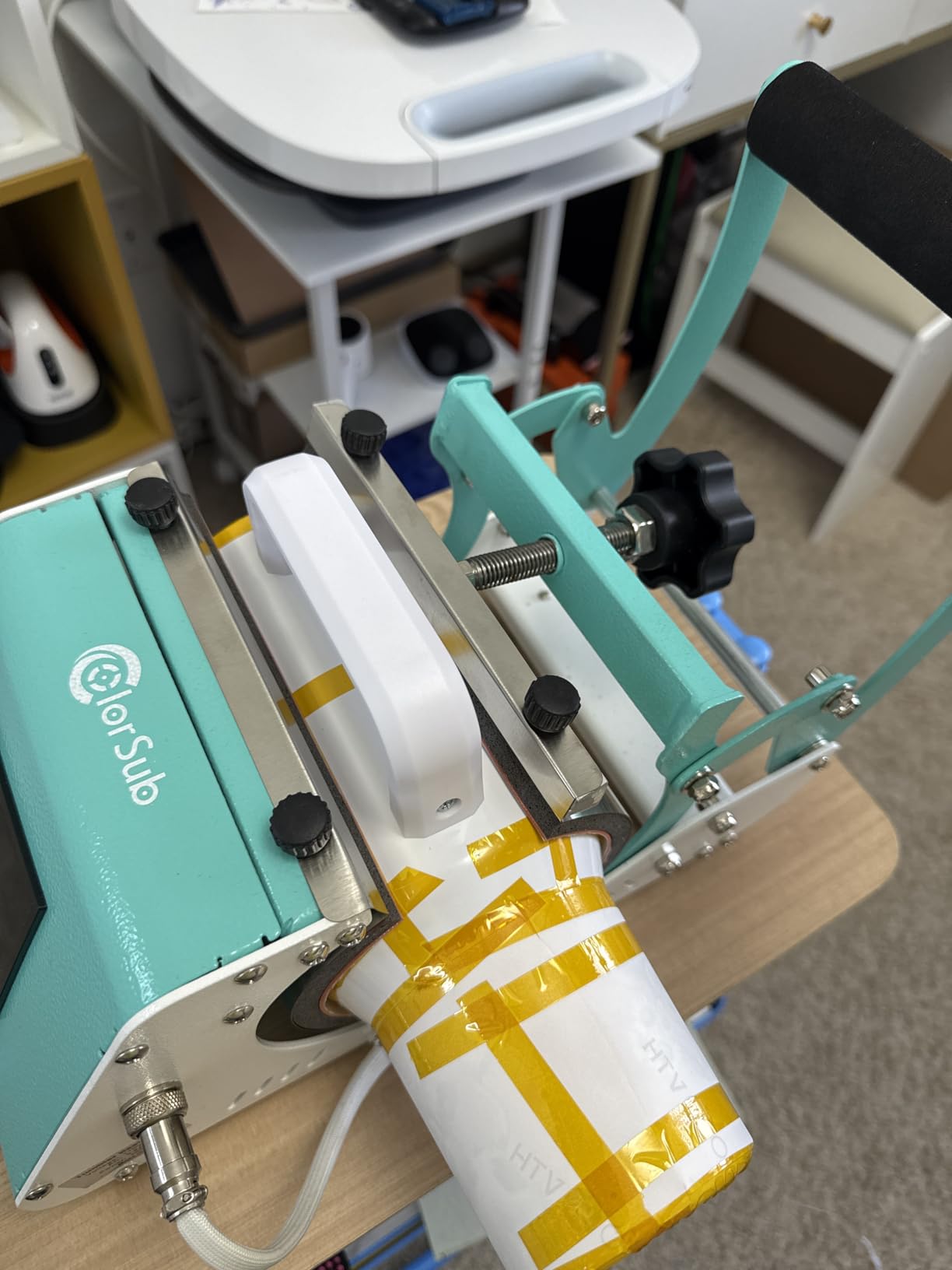 ColorSub Tumbler Heat Press Machine - 40 OZ Mug Press Sublimation Machine | Tumbler Press for Sublimation Blanks Straight Tumblers Mugs Cups Water Bottles Printing Teal customer photo 2