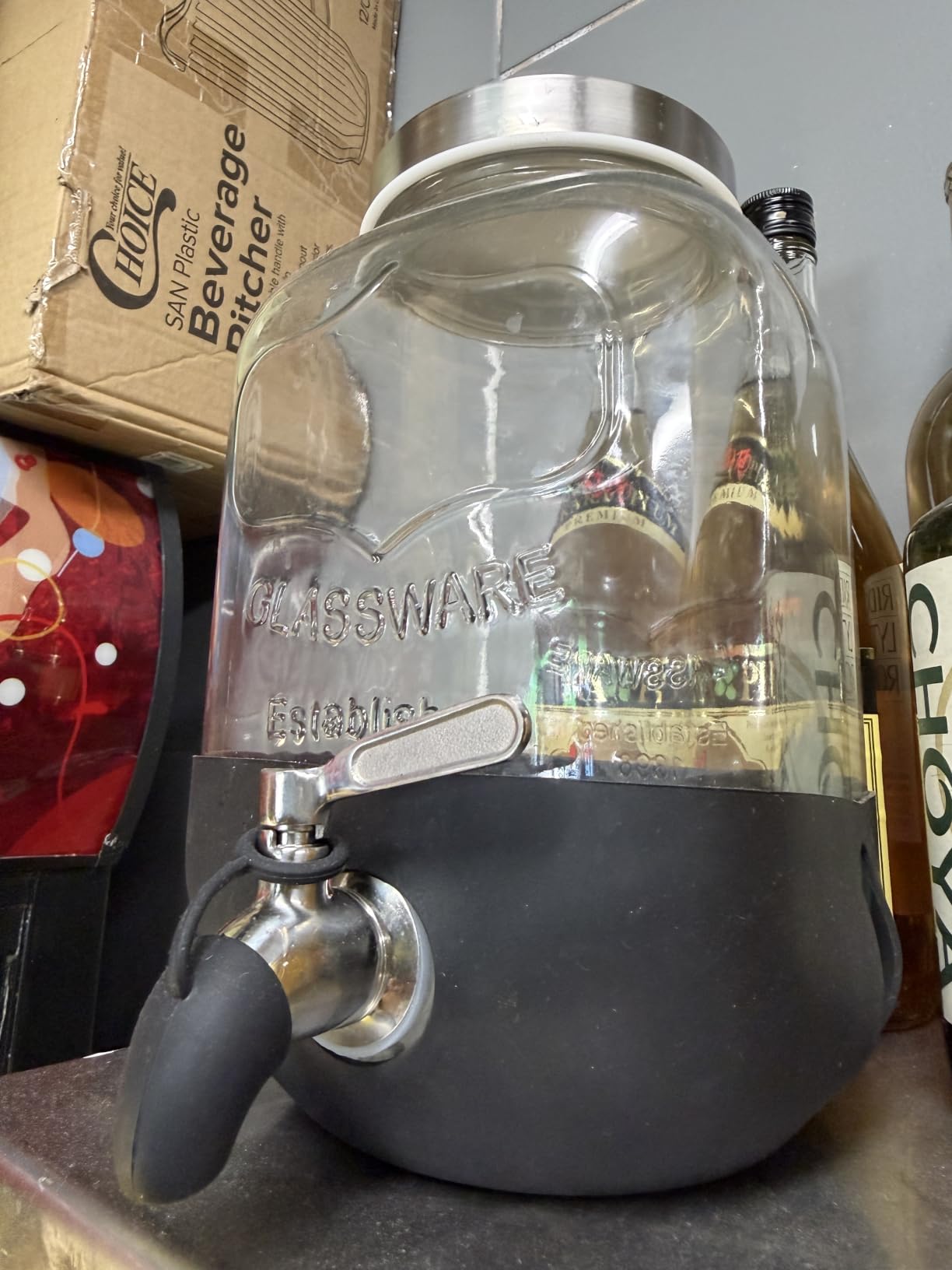 Cold Brew Coffee Maker, 1 Gallon Iced Coffee Maker With Stainless Steel Filter, Heavy Duty Glass Cold Brew Pitcher With Stainless Steel Spigot, Mason Jar Cold Brew Coffee Maker Fast Iced Tea Maker customer photo 1