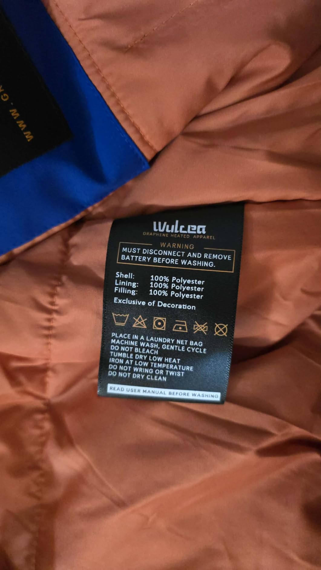 Wulcea Graphene Heated Jacket for Men 12V Fast Charge 18400mAh Large Capacity customer photo 2