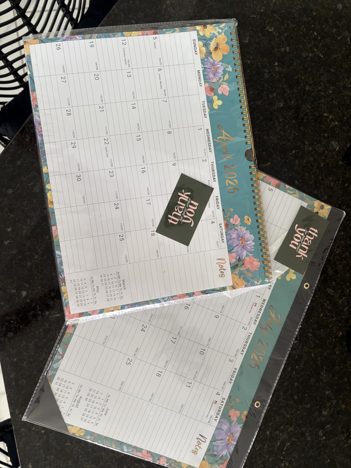 Taja Desk Calendar 2026-2027, Runs Until June 2027, 21-Month, 17