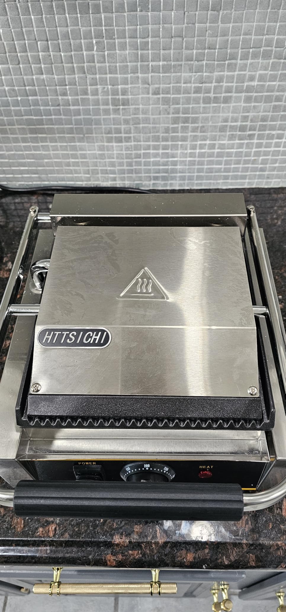 Commercial Panini Press - 1800W Commercial Electric Panini Sandwich Grill w/Nonstick Coating & Adjustable Temp, Panini Grill Press w/ 9