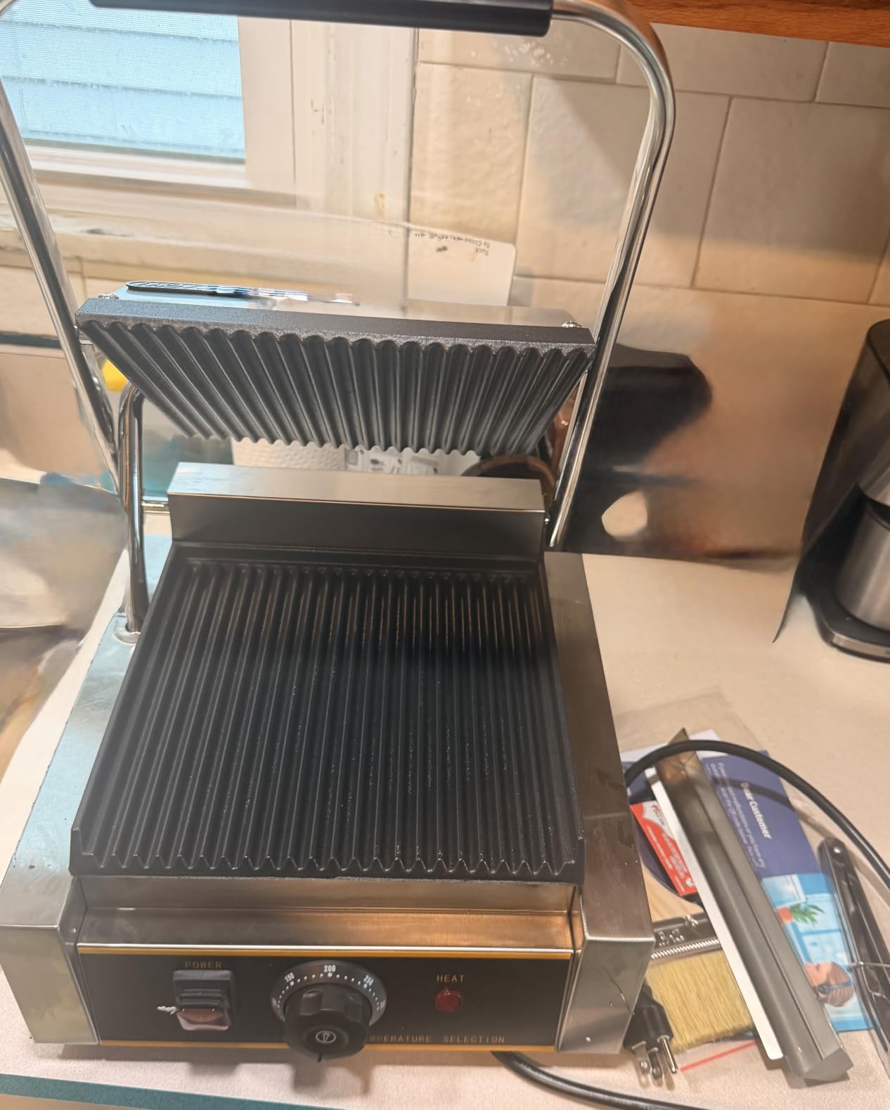 Commercial Panini Press - 2200W Commercial Panini Press Grill w/ 14