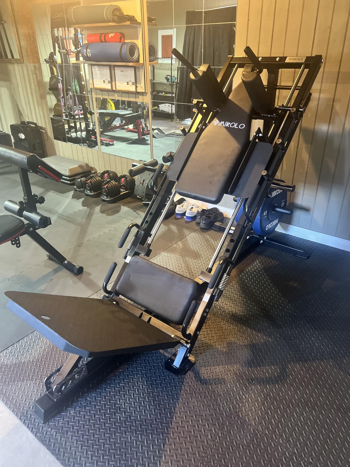 Mikolo Leg Press Hack Squat Machine Combo, Leg Press Machines for Home Gym with Linear Bearing, Hack Squat Machine with Rear and Front Band Pegs, Leg Machine for Full Range Leg Training customer photo 1