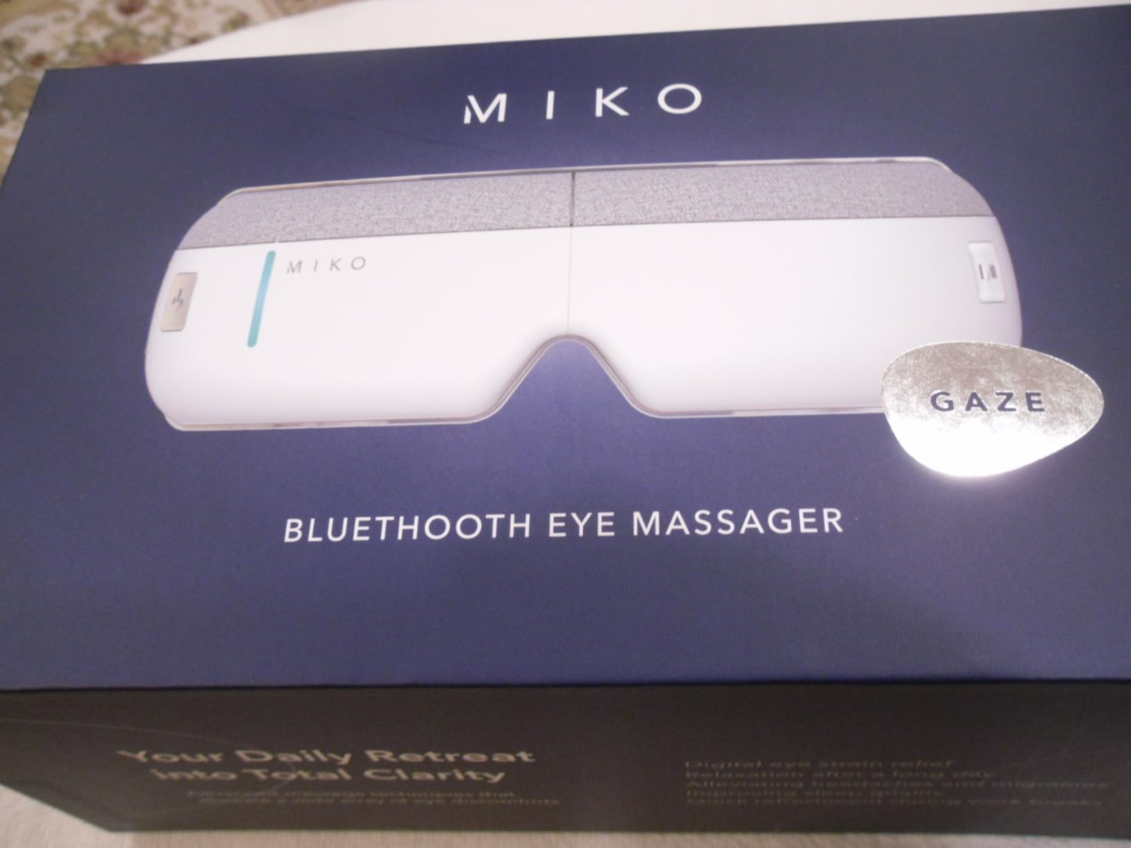 MIKO Gaze Eye Massager with Heat and Air Compression | 4 massage modes, Bluetooth music & up to 120-minute cordless use; helps relieve eye strain, headaches and tension customer photo 2