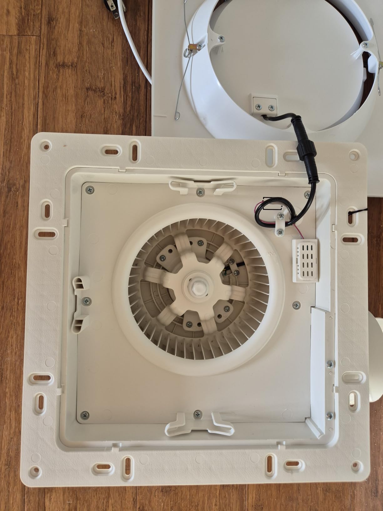 VIVOHOME Bathroom Exhaust Fan with Light & Humidity Sensor (160-110-50CFM) | Autoflow, 2700K/4000K/5700K & EC Motor, Retrofit Ceiling Mount Bath Fan, No Attic Access Needed customer photo 1