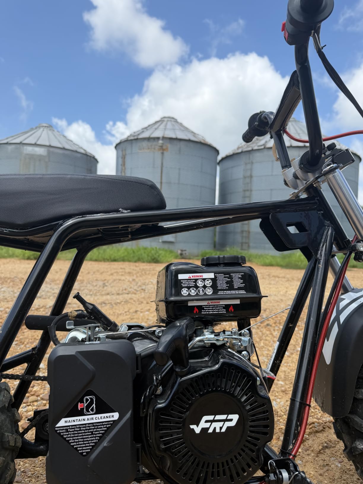GMB100 Performance Mini Bike 99cc 4-Stroke Hydraulic Brake Suspension Fork | Hydraulic Disc Brake, Front Suspension Fork, LED Headlight, Anti-Slip Seat, Up To 28 Mph, 220 Lbs, Black customer photo 2