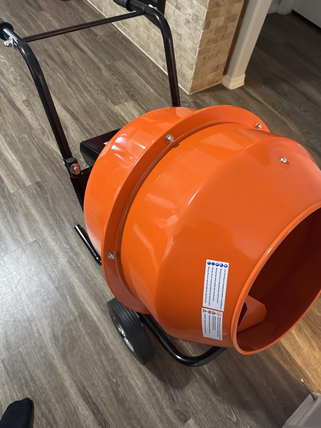 SPECRAFT Electric Cement Mixer, 4.9 Cu.Ft Portable Concrete Mixer | Durable Mixing Drum Wheelbarrow Design 375W 110V Motor Mortar Stucco Feed Residential Construction Farm Garden Use customer photo 2