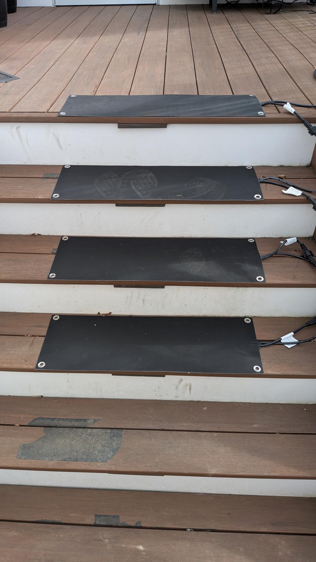 3 Pcs Heated Snow Melting Mats, 10x30 in No-Slip Rubber Heated Outdoor Mats | Snow and Ice Melting Mats for Winter Outdoor Stairs, Steps, Doorways, Walkways, Driveway, 2 in/h Melting Speed customer photo 1