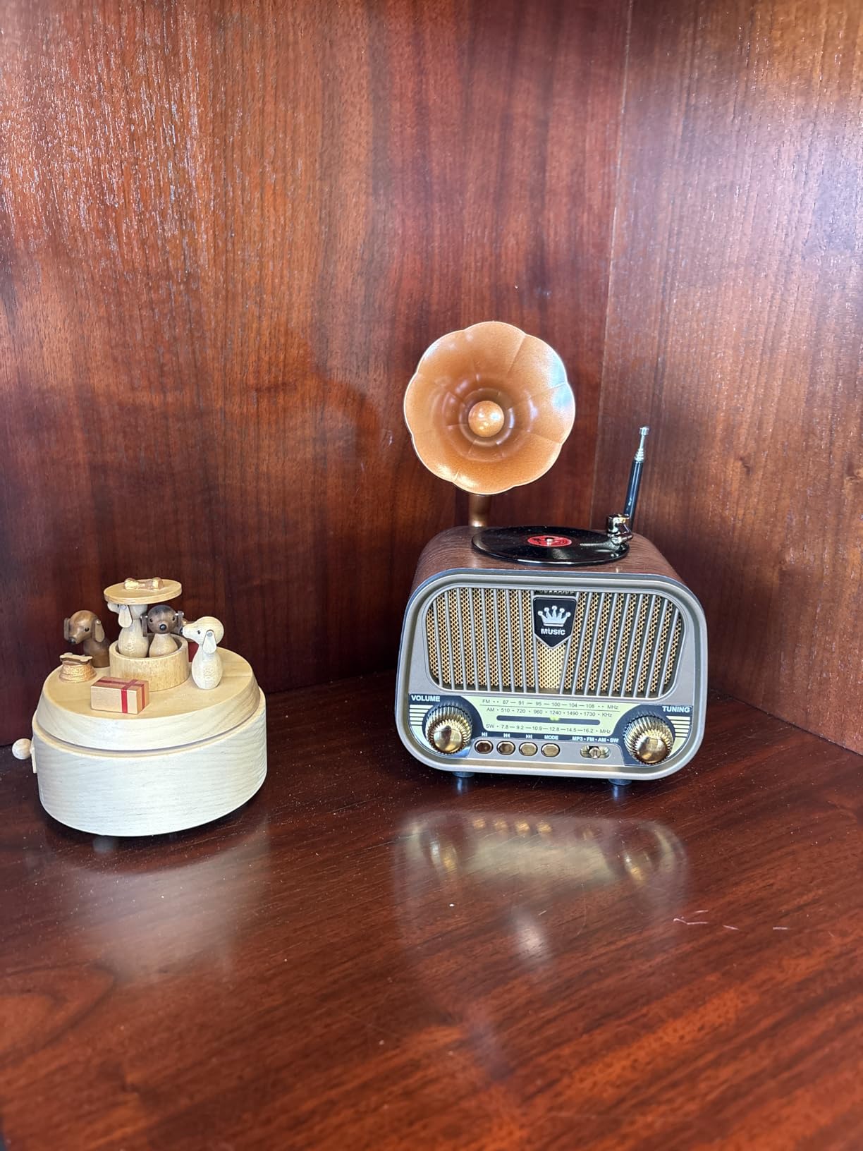 PRUNUS J-190 Retro Radio AM FM SW Bluetooth, Portable Vintage Radio | Transistor Radio with Best Sound, USB-C Rechargeable, Rotary Knob, Great Gifts for Mom Seniors (2026 Update) customer photo 2