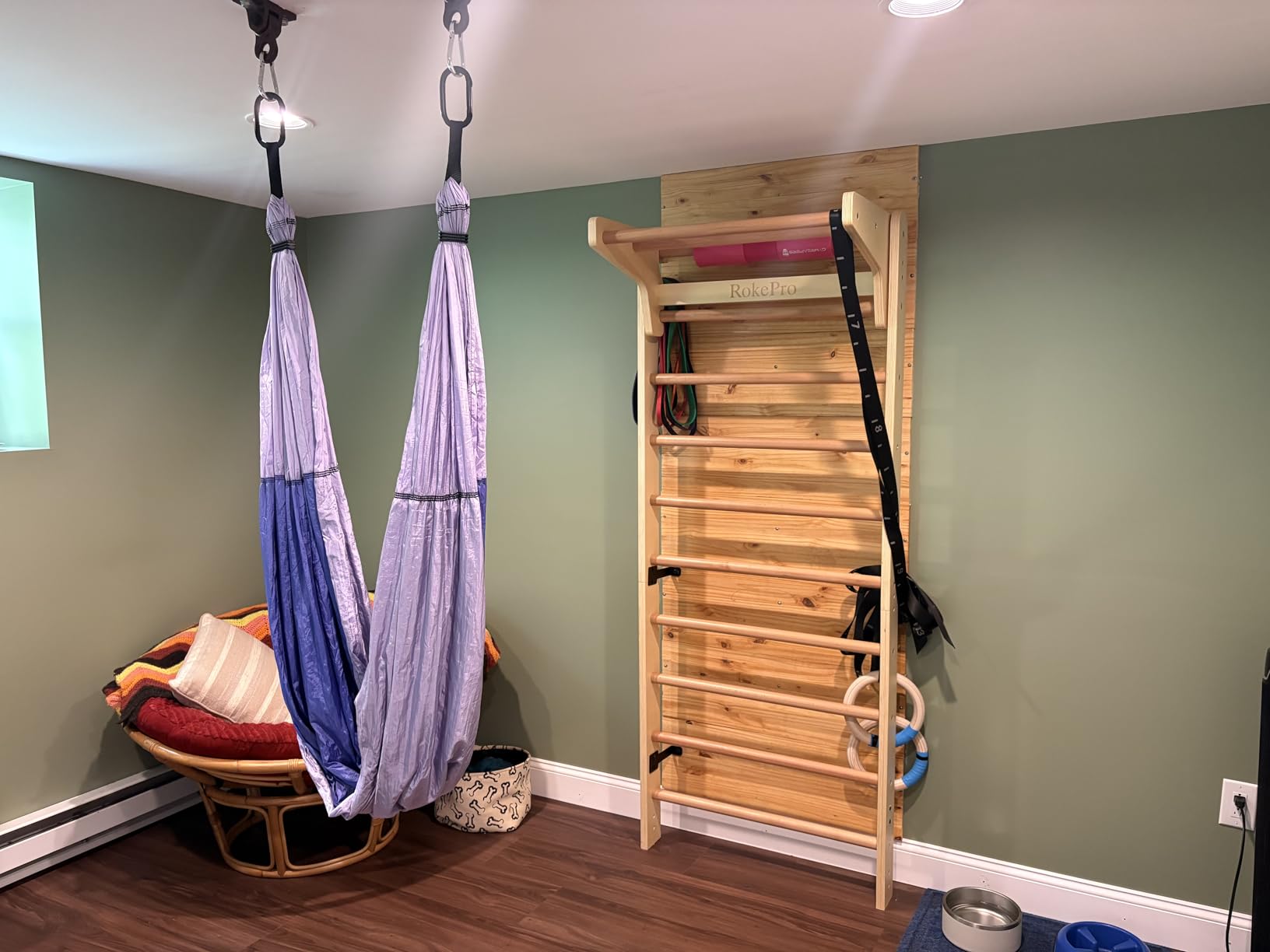Multi-Function Gymnastics Swedish Ladder, Wall Mounted Wooden Gymnastics Bar, Indoor Home Gym for Kids & Adults customer photo 1