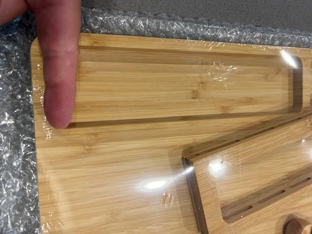 Eese Charcuterie Board Set, 14 x 11 Inch Bamboo Cheese Board with Cheese Knife Set, Deep Groove Serving Tray, Screw-Mount Utensil Holder, Gift for Housewarming & Entertaining customer photo 2