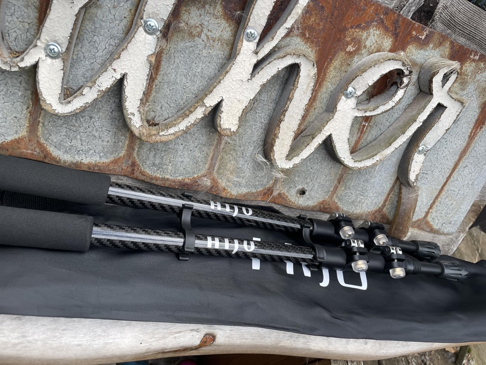 Carbon Fiber Trekking Poles 2 Pcs Ultra Lightweight Telescopic Collapsible Hiking Poles, Adjustable EVA Grips-Terrain Accessories customer photo 1