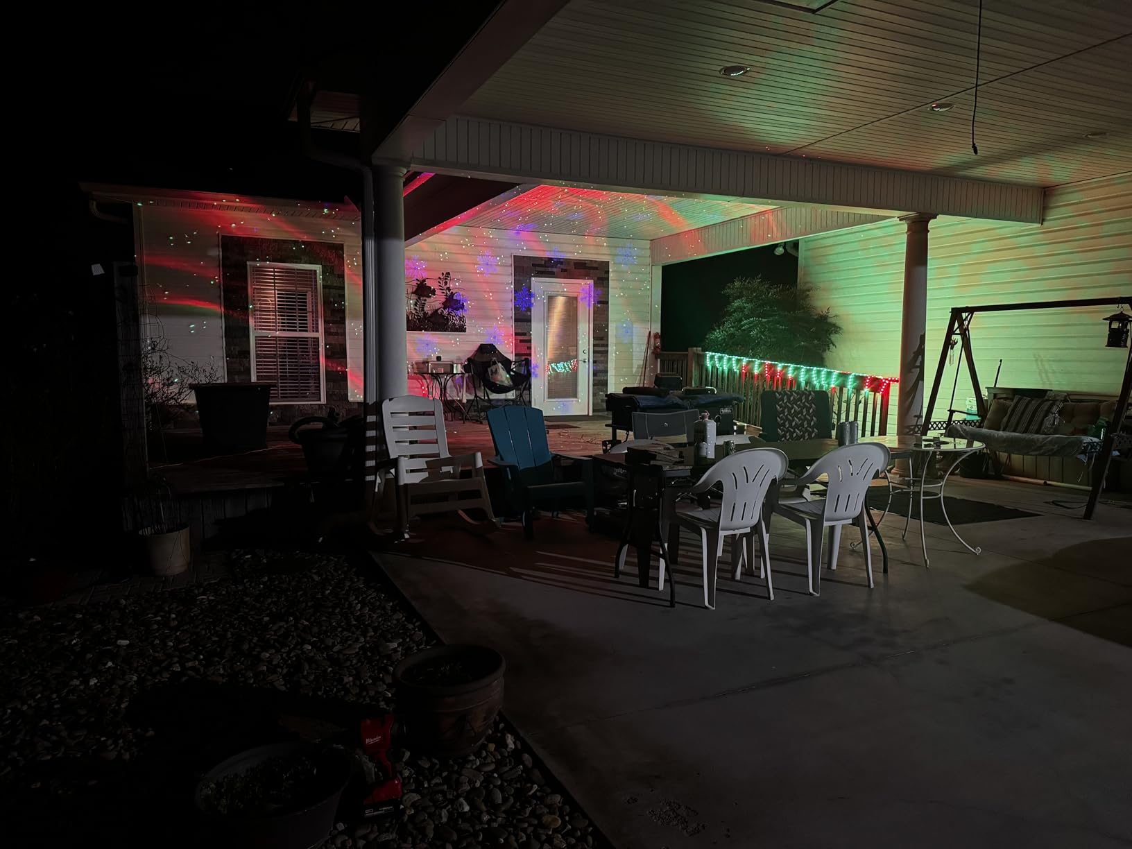 Govee Outdoor Projector Light, Upgraded Aurora Star Projector for Yard | 50+ Scene Modes with 16 RGB Patterns for Indoor & Outdoor Holiday Display, Work with Alexa, Google, Matter, IP65 Waterproof customer photo 1