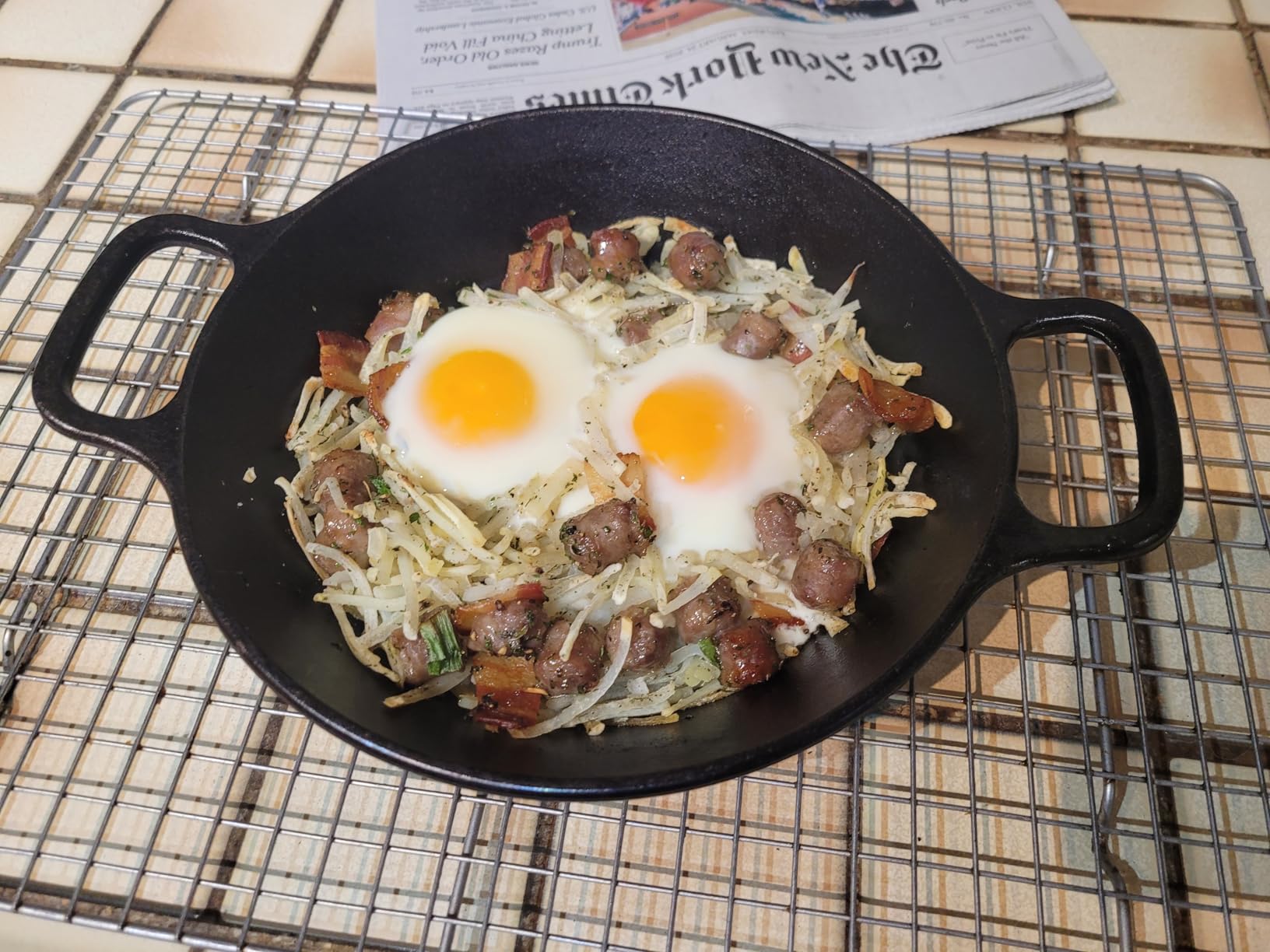 Lodge Pre-Seasoned Cast Iron Dual Handle Pan, PFAS-Free, 13.25 Inches customer photo 1