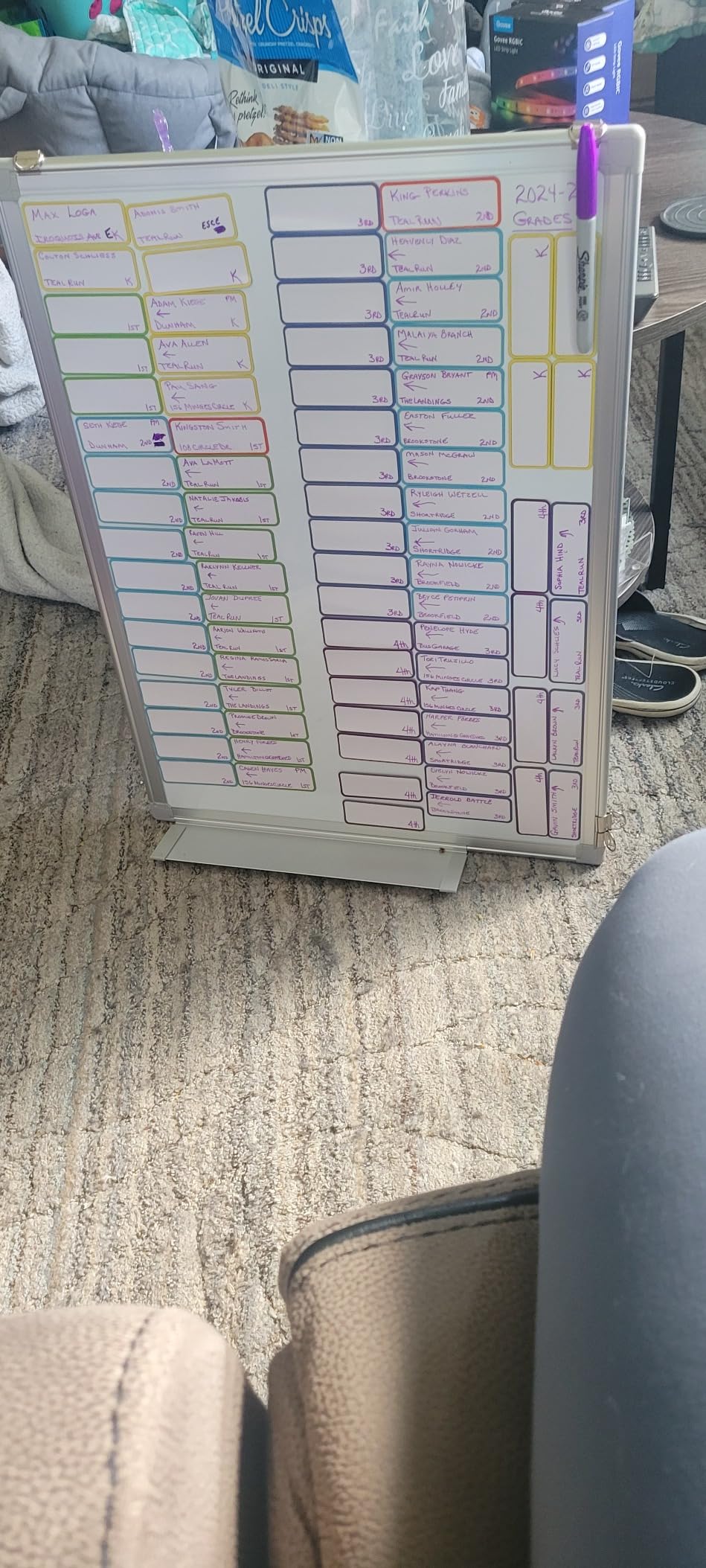 Magnetic Dry Erase White Board 48