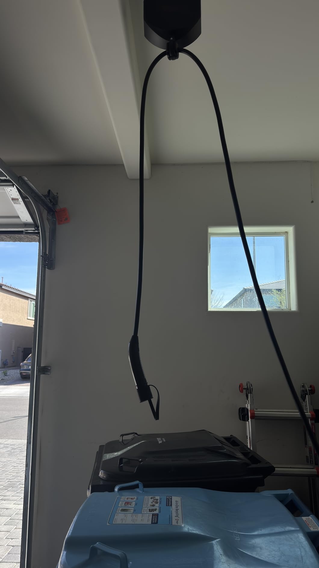 EV Charger Cable Retractor - 11.5ft Ceiling Mounted Automatic Retractable Cable Organizer for Electric Vehicle Charging, Universal Fits 95% of EV Charging Cables customer photo 1