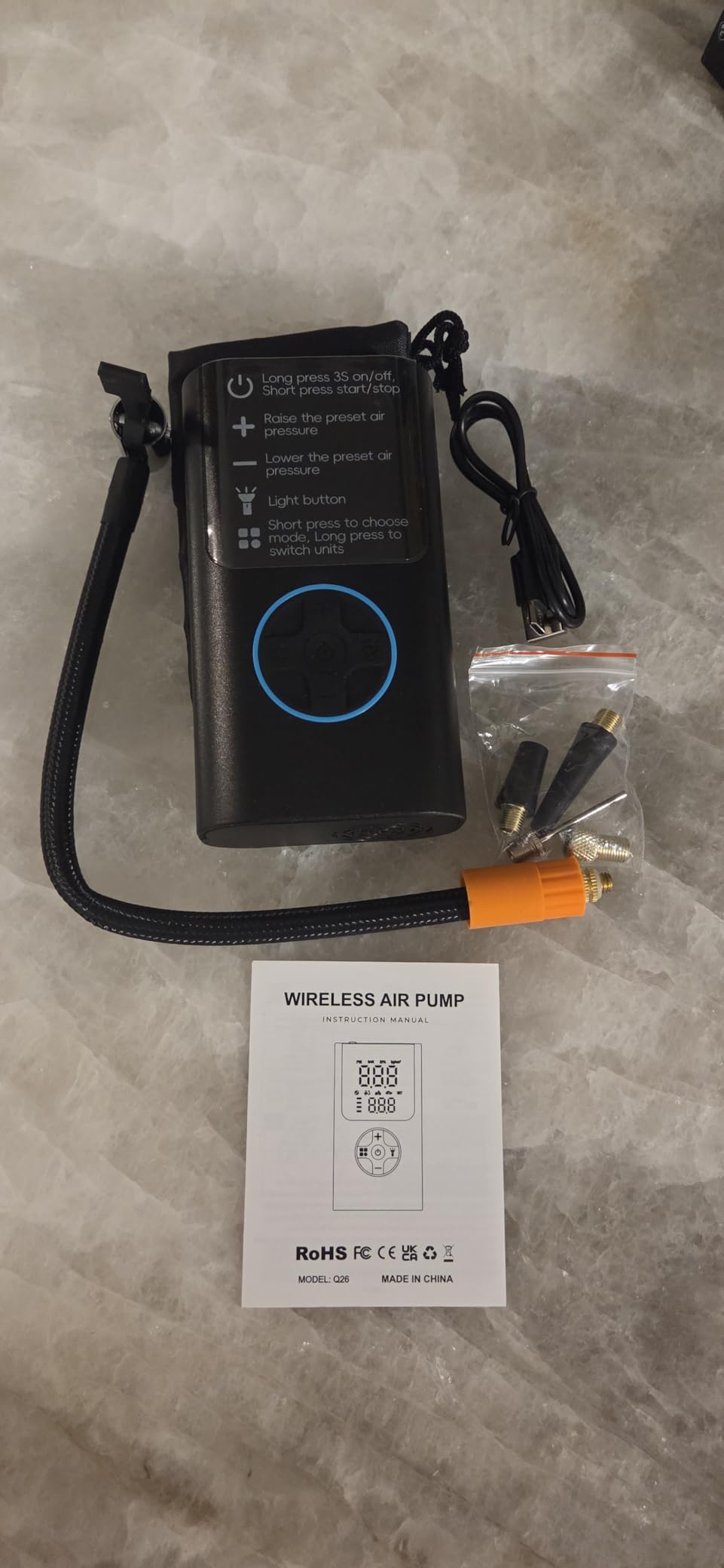 Tire Inflator Portable Air Compressor, 150PSI Fast Inflation | Cordless Air Pump for Car Tires, Bikes, Motorcycles, Auto Shut-off, Digital Gauge & LED Light, Rechargeable Battery customer photo 2
