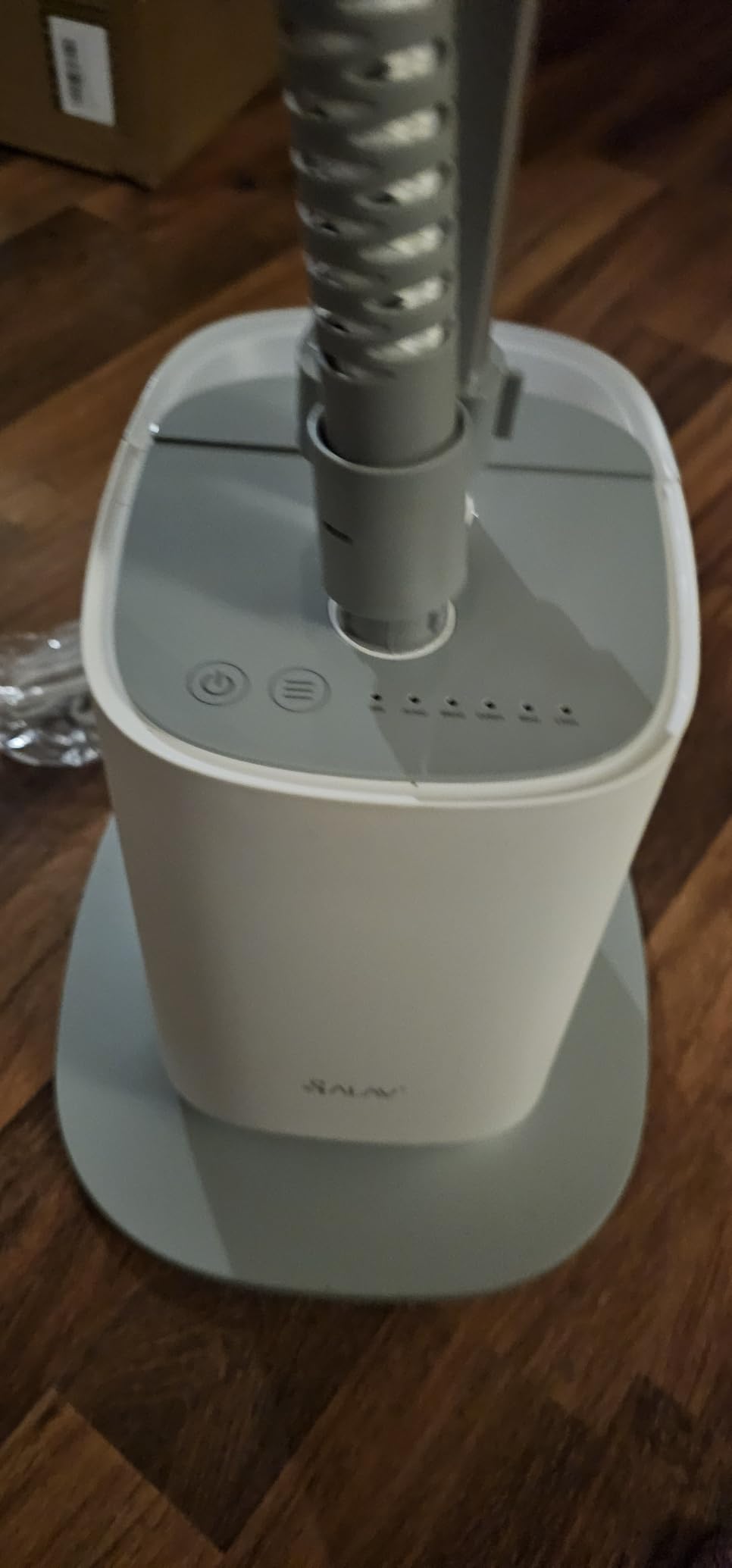 SALAV Upright Complete Garment Steamer with Smart Auto-Off, Large Rotating Board for Comfort, LED Display, 6 Steam Settings, and Premium Triangular Nozzle (Gray, Complete) customer photo 1