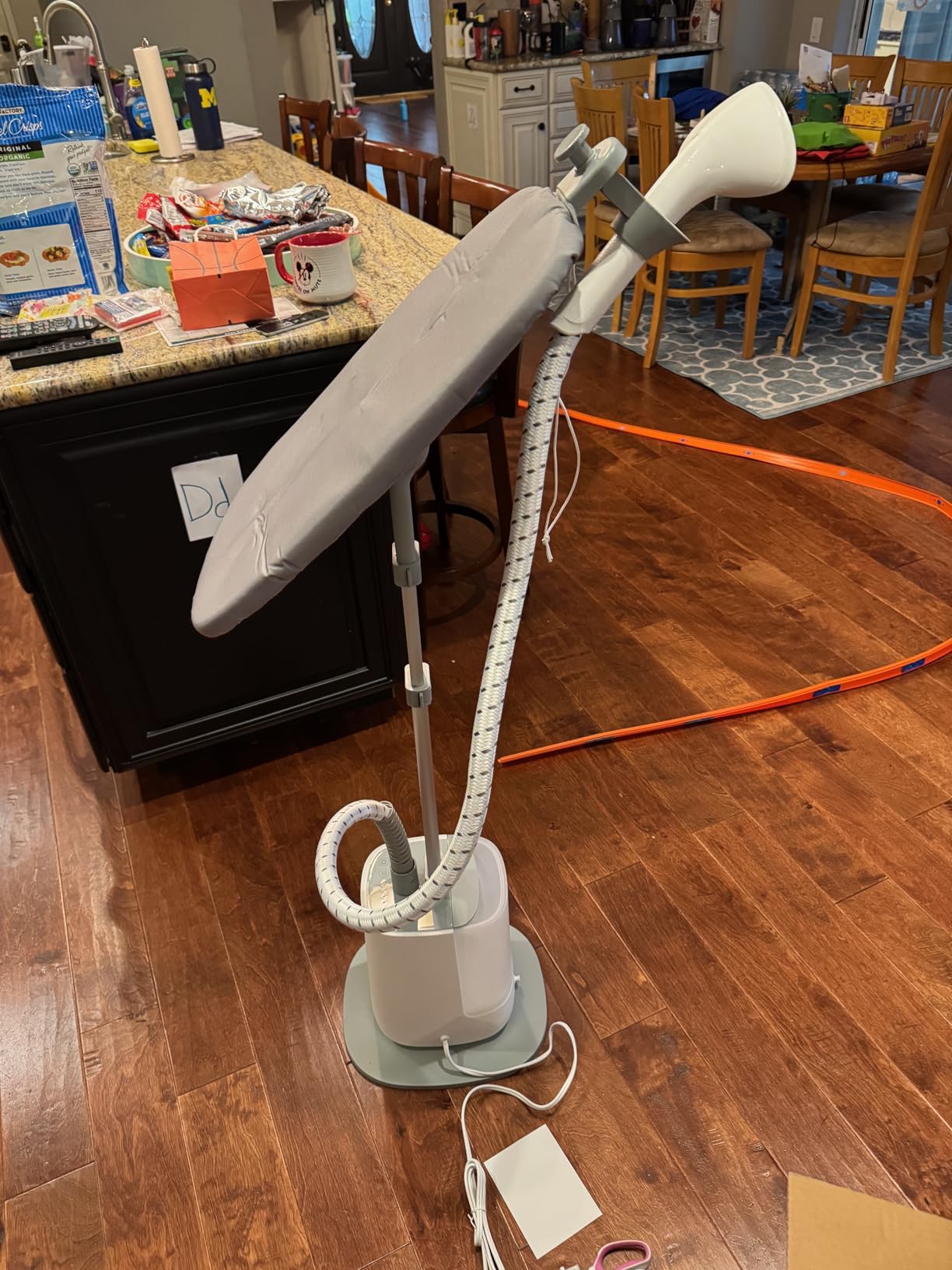 SALAV Upright Complete Garment Steamer with Smart Auto-Off, Large Rotating Board for Comfort, LED Display, 6 Steam Settings, and Premium Triangular Nozzle (Gray, Complete) customer photo 2