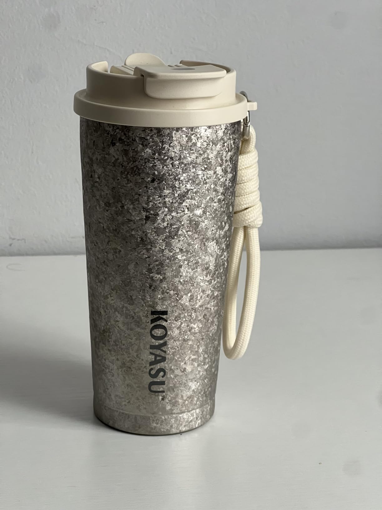 KOYASU Ti-Zero 16oz Pure Titanium Travel Tumbler, Double-Wall Insulated Coffee Mug with Lid, No Metallic Taste, BPA-Free, 150g Mug Body, Dishwasher Safe, Hot 6H/Cold 12H (Lunar Crystal) customer photo 1