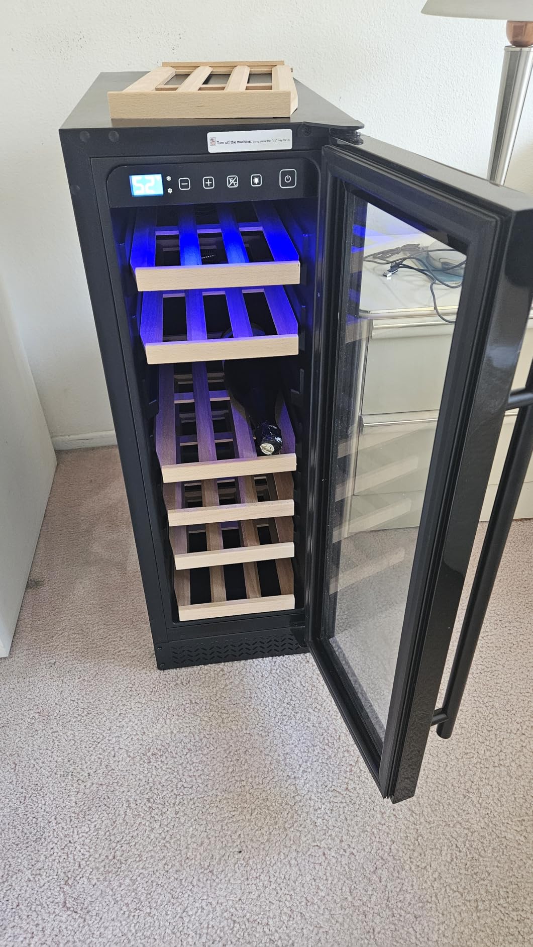 24 Inch Wine Fridge, 177 Bottle Dual Zone Wine Cooler with Glass Door Built-in or Freestanding, Wine Cellar Compressor Quick Cooling & Low Noise - Kitchen Bar Office customer photo 2