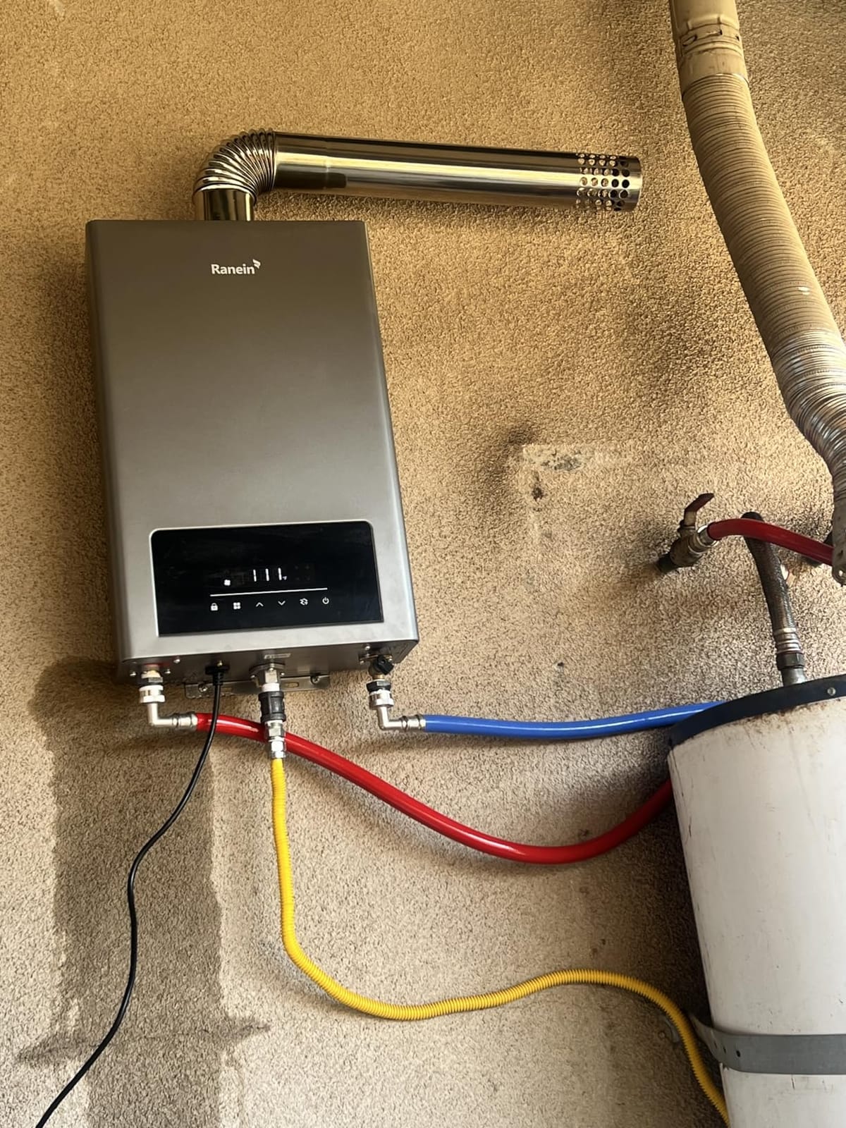 Ranein Gen II Natural Gas Tankless Water Heater, 3.6 GPM, 80,000 BTU | Upgraded Gen II, indoor, endless hot water, whole home, 2-3 water points, 95-149F, 4 modes, anti-freeze, LED, energy saving customer photo 1