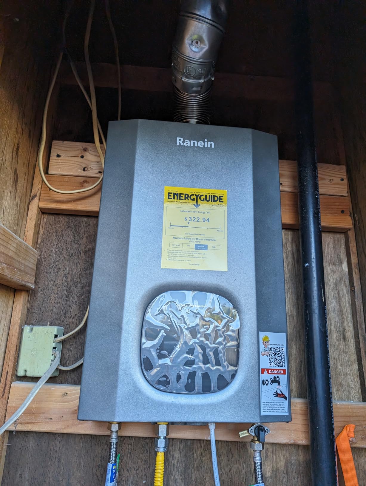 Ranein Gen II Natural Gas Tankless Water Heater, 3.6 GPM, 80,000 BTU | Upgraded Gen II, indoor, endless hot water, whole home, 2-3 water points, 95-149F, 4 modes, anti-freeze, LED, energy saving customer photo 2
