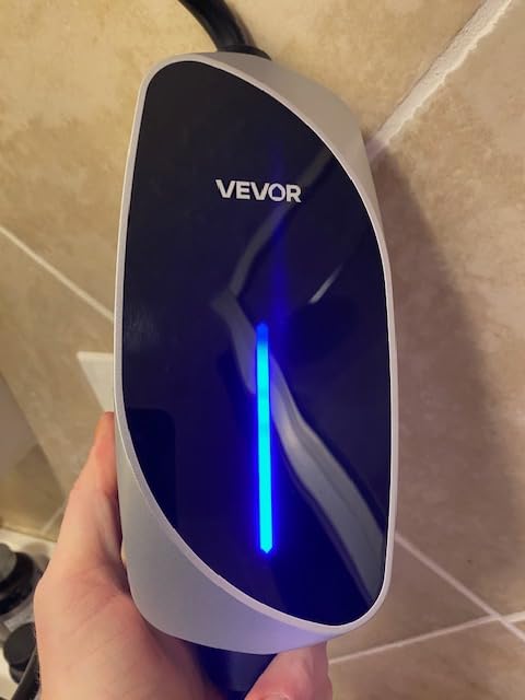 VEVOR Level 1&2 EV Charger, 16 Amp, Electric Vehicle Portable Charger with 25 ft Charging Cable, 120V-240V, NEMA 6-20P Plug NEMA 5-15 Adapter, LED Indicator, Home Car Charging Station for SAE J1772 EV customer photo 1