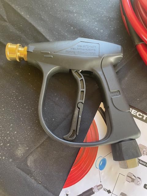 Sewer Jetter Kit for Pressure Washer 50 FT, Drain Cleaner Hose with Power Washer Gun, 1/4 Inch NPT Corner, Rotating and Button Nose Sewer Jetting Nozzle, Waterproof Tape, Pearl Corsage Pin, Spanner customer photo 2