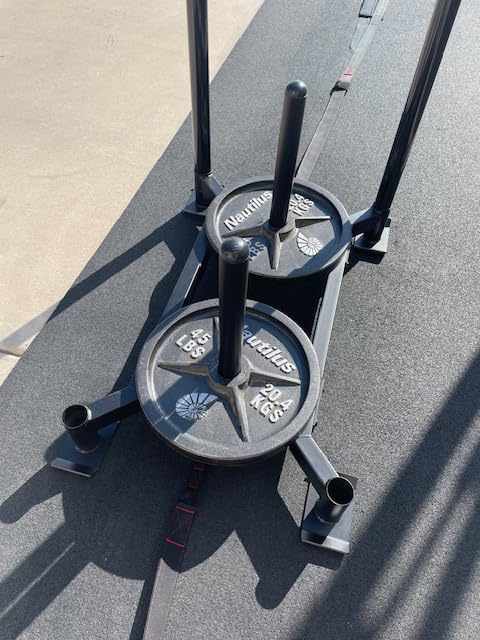 TE DEUM Weight Training Pull Sled, Fitness Strength Speed Training Sled, Steel Power Sled Workout Equipment - Only Suitable for 2