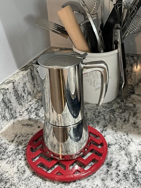 12 Cup Thickened Moka Pot 304 Stainless Steel 600ml | Italian Espresso Coffee Maker Stovetop CoffeeMakers Mocha Pot for Induction Stove Classic Cafe Makers Portable customer photo 1
