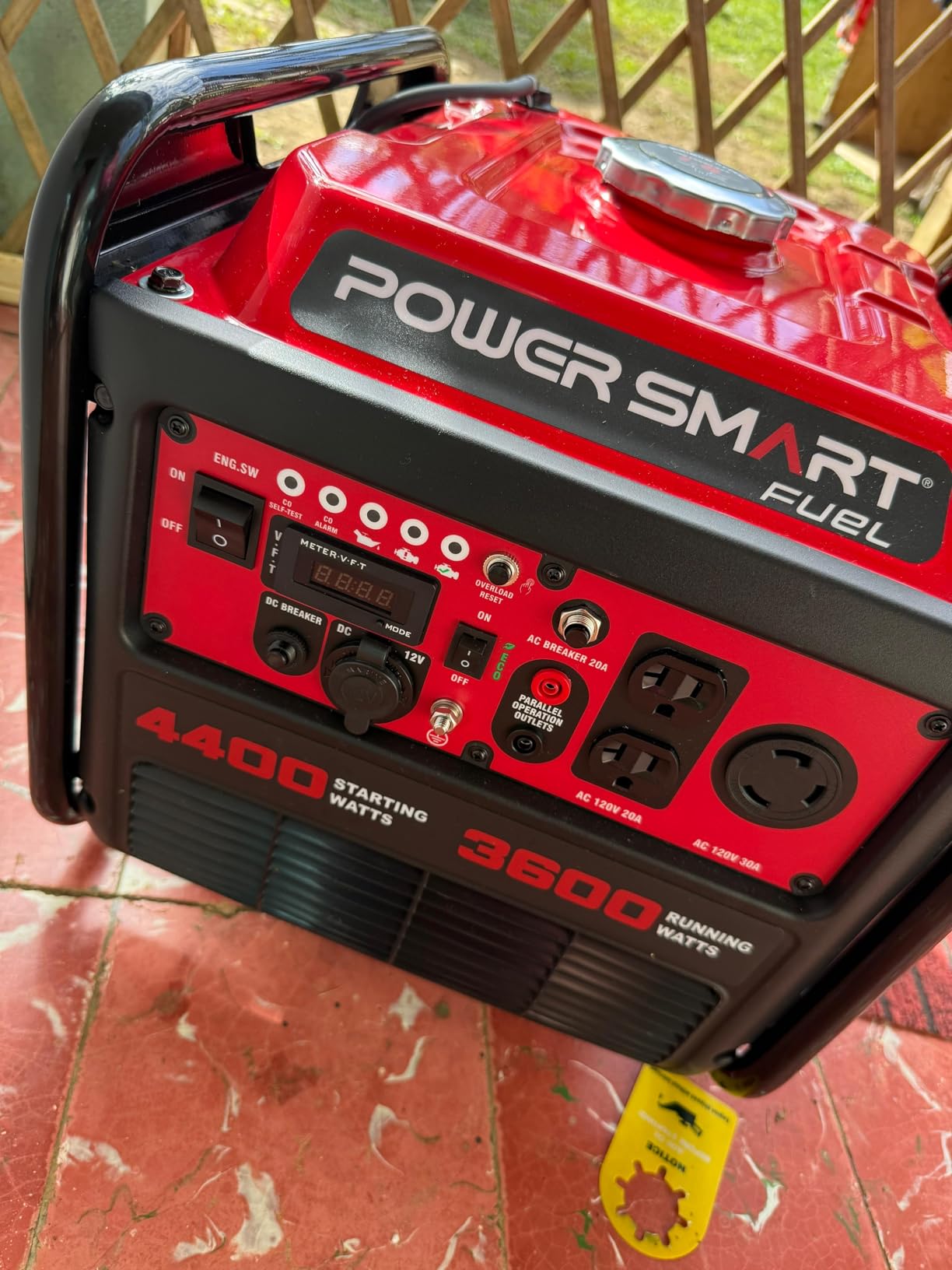PowerSmart 4400-Watt Dual Fuel Portable Inverter Generator, PowerSmart Gas Powered, CO-Sensor, Lightweight & Quiet for Home Use and Emergency Backup, Camping, EPA Compliant, Black customer photo 1