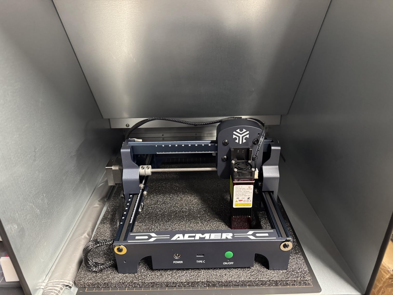 ACMER S1 Laser Engraver Machine, 3500mW Lazer Cutter for Wood and Acrylic | 0.04mm Fine Laser Spot, 130 x 130mm Working Area, Compact Desktop Design, Detailed Results for DIY Crafts and Small Projects customer photo 1