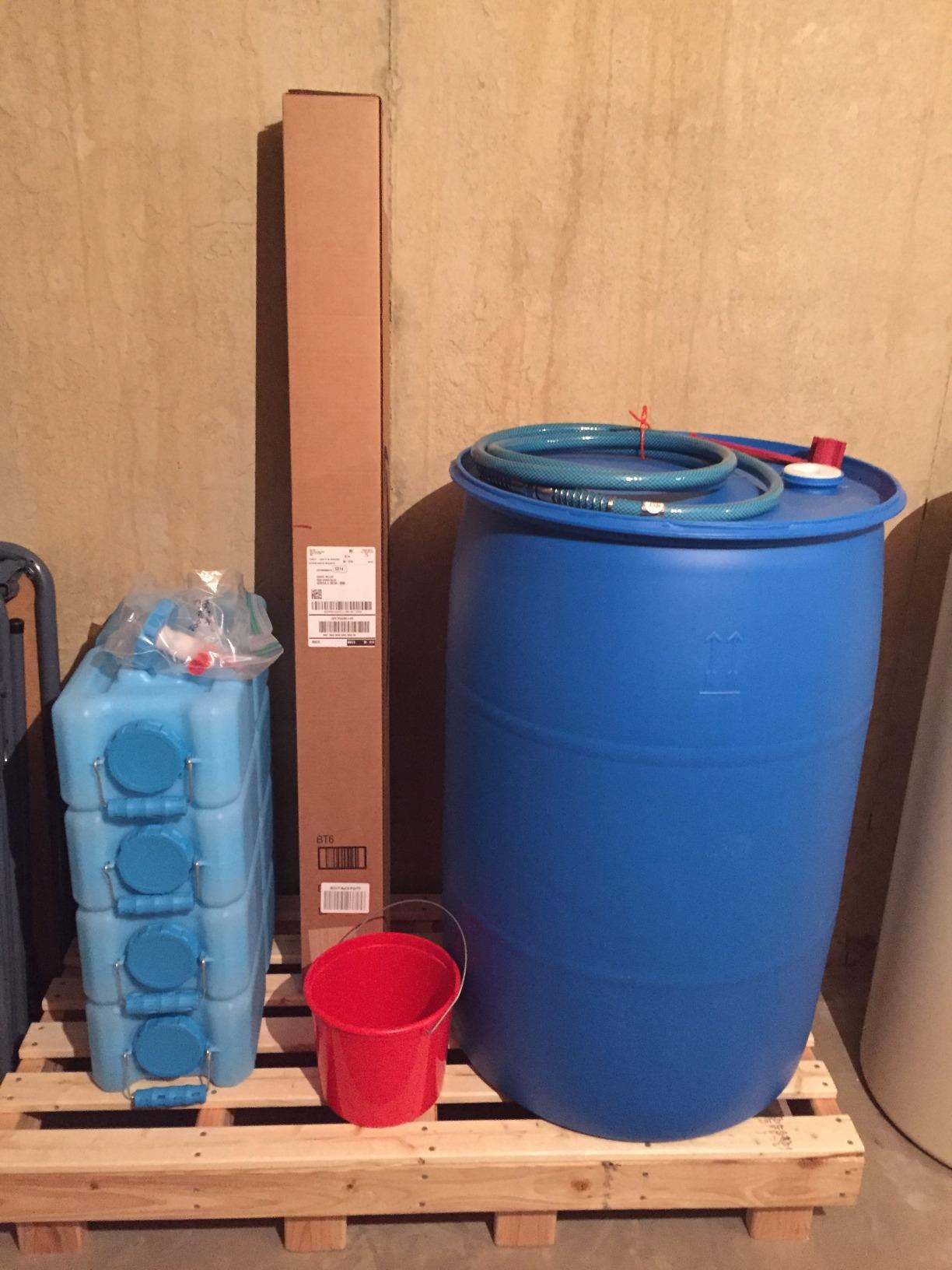 55-Gallon Open Head Water Storage Barrel, BPA Free, Emergency Water Supply - Eco Friendly - Lever-Lock Lid - Made in USA (Blue) customer photo 2
