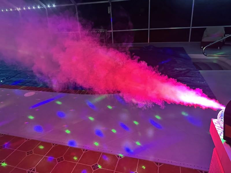 1200W Fog Machine, 6000CFM for Halloween, Disco Light & Remote | 13-Color LED Effect Smoke Machine, Wired & Wireless Remote, Dry Run Protect, for Indoor, Outdoor, Wedding, Parties & DJ Stage customer photo 1