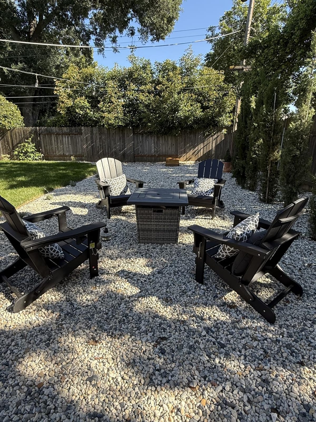 SERWALL Outdoor Adirondack Chair Set of 4 with Cup Holders, Foldable, Brown | HDPE Composite, Waterproof, Wood Grain, Cup & Phone Holder customer photo 1