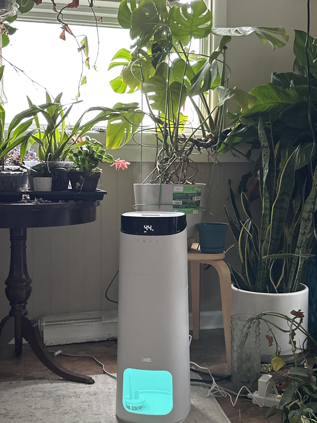 DREO 16L Smart Humidifier Large Room 1000 ft², 130H Runtime, 30dB, Top Fill | Auto Mode, Remote/Touch/Voice & APP Control, Clean Tank Technology, RGB Light, Cool Mist Humidifiers 755S for Bedroom, White customer photo 1