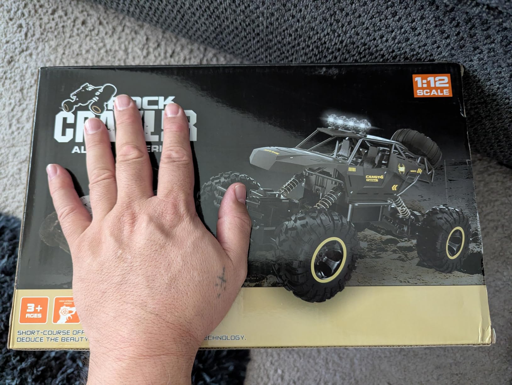 Large Size RC Cars, Rock Crawler RC Truck with 2 Rechargeable Batteries, 6 Wheel Remote Control Monster Truck, Durable Metal Body & LED Headlights, Boy Toys for 4-7, 8-12 Kids & Adults customer photo 1