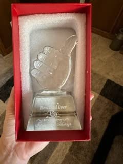 Grandpa Gifts Crystal Keepsakes, Personalized Engraved Crystal Decor | Grandfather Gifts for Grandpa Birthday Retirement Fathers Day customer photo 2
