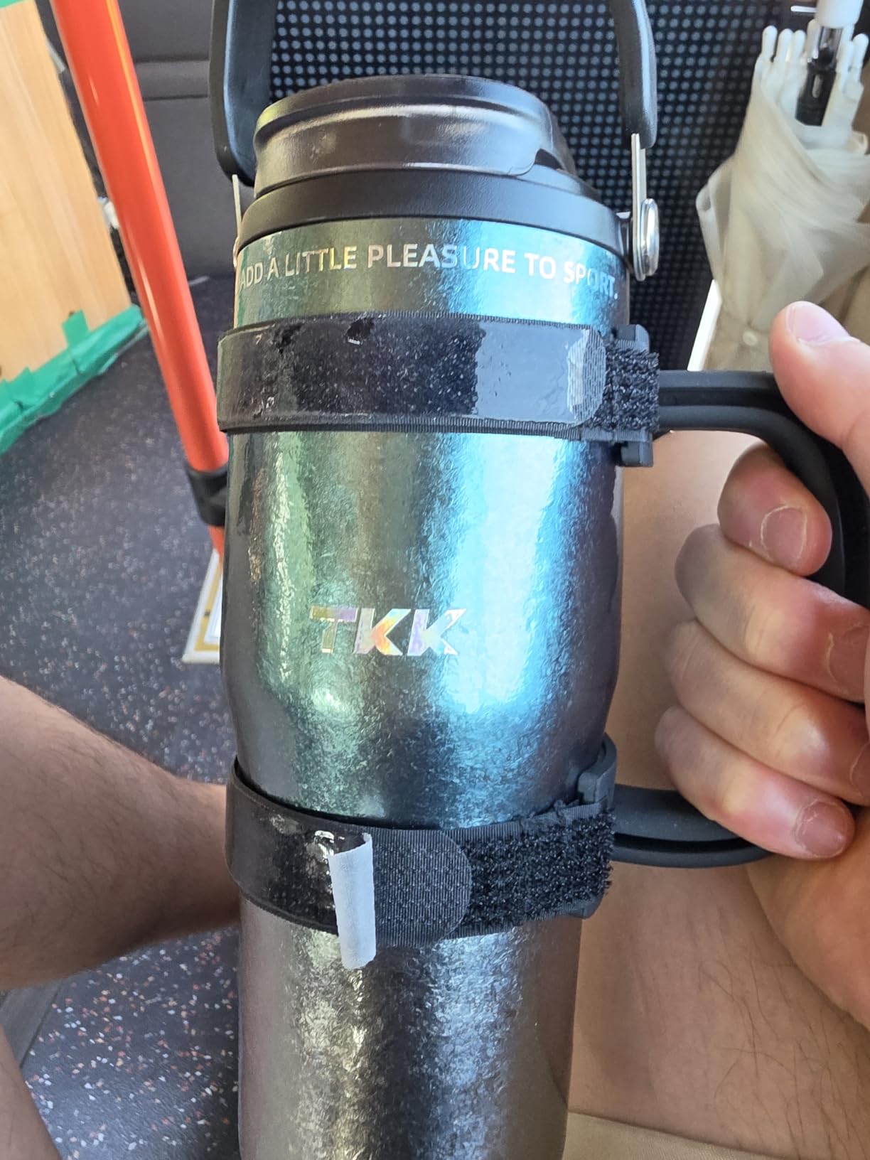 TKK 24oz Pure Titanium Inner Tumbler with Straw Lid, Vacuum Insulated Cup Leakproof Double Walled Travel Mug with Handle, Dishwasher Safe for Hot/Cold Drinks, Titanium Natural customer photo 1