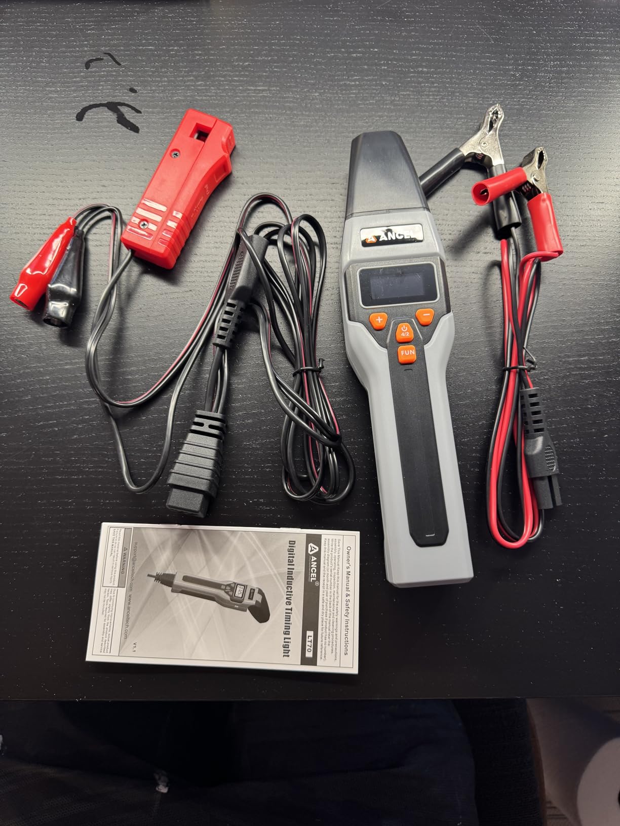 ANCEL LT70 Digital Timing Light Automotive with Tachometer (RPM), Advance, Dwell & Voltage Test, Self-Powered Inductive Ignition LED Timing Gun with Type-C Charging & 12V Backup for Gas Engines customer photo 2