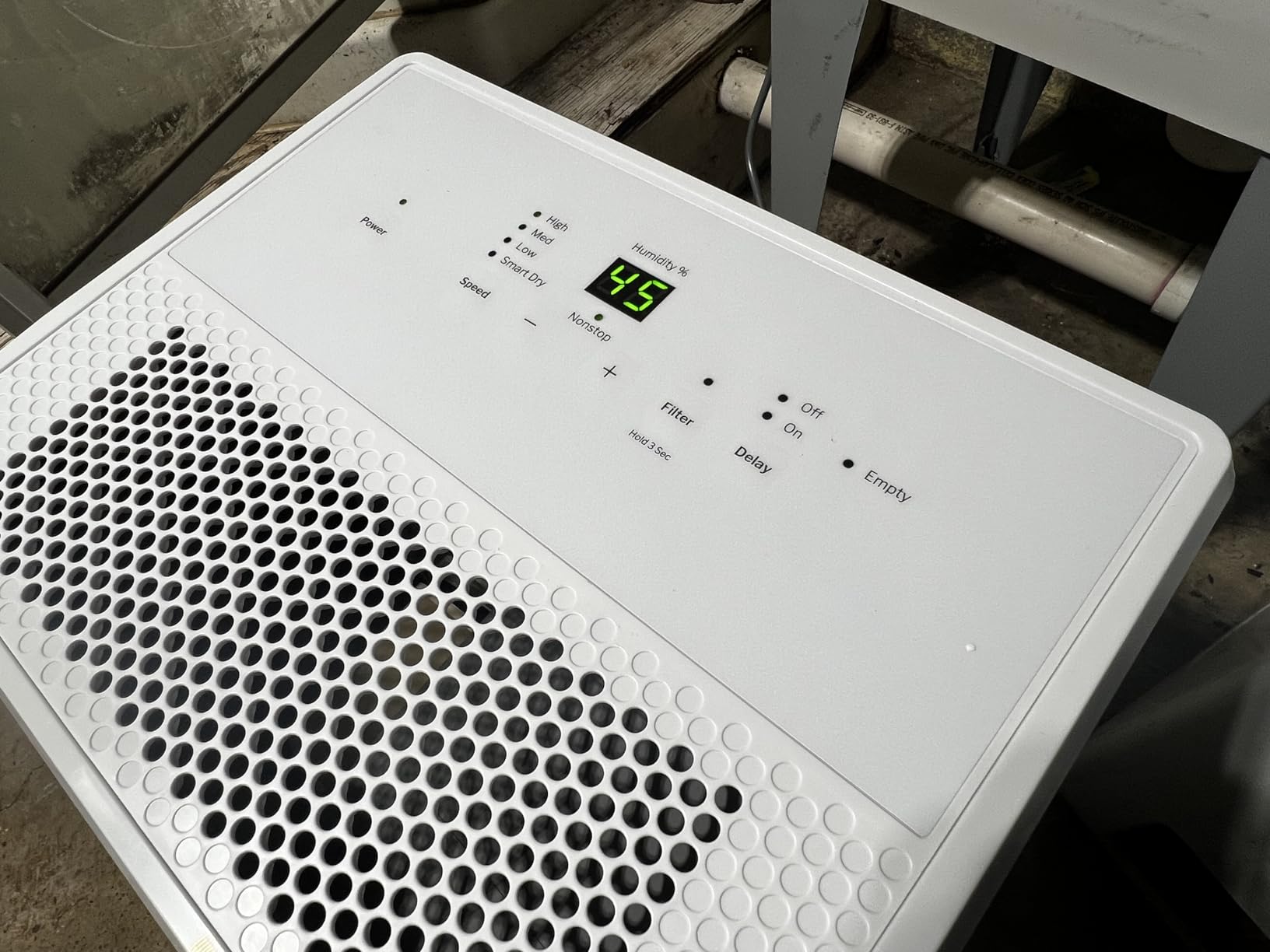 GE Dehumidifier, 50 Pint for Basement Bedroom Bathroom, 5000 Sq Ft | Smart Dry Technology, Humidistat Control, Continuous Drain Option, Bucket Full Alarm, Auto Restart & Defrost customer photo 2