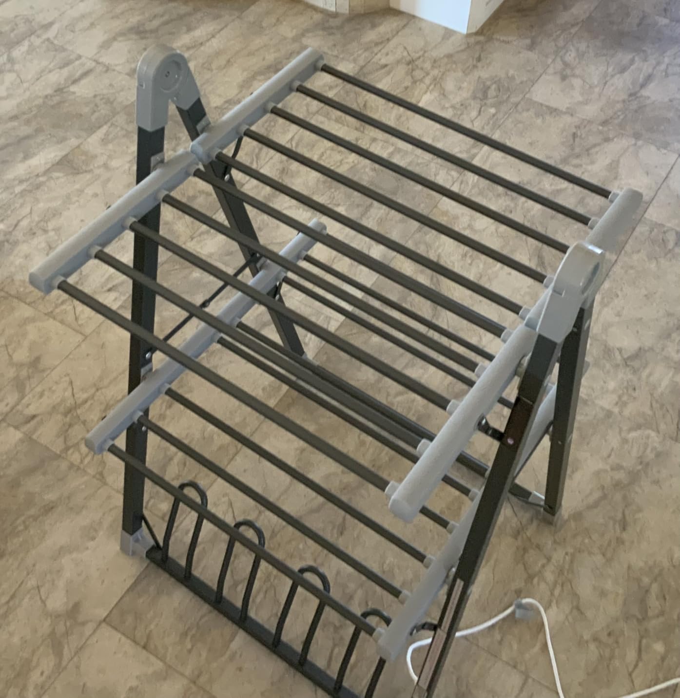 Heated Clothes Drying Rack Foldable Timer Shoes Socks, Silvery Gray | Indoor Clothes Drying Rack Foldable Dryer Racks for Laundry customer photo 2