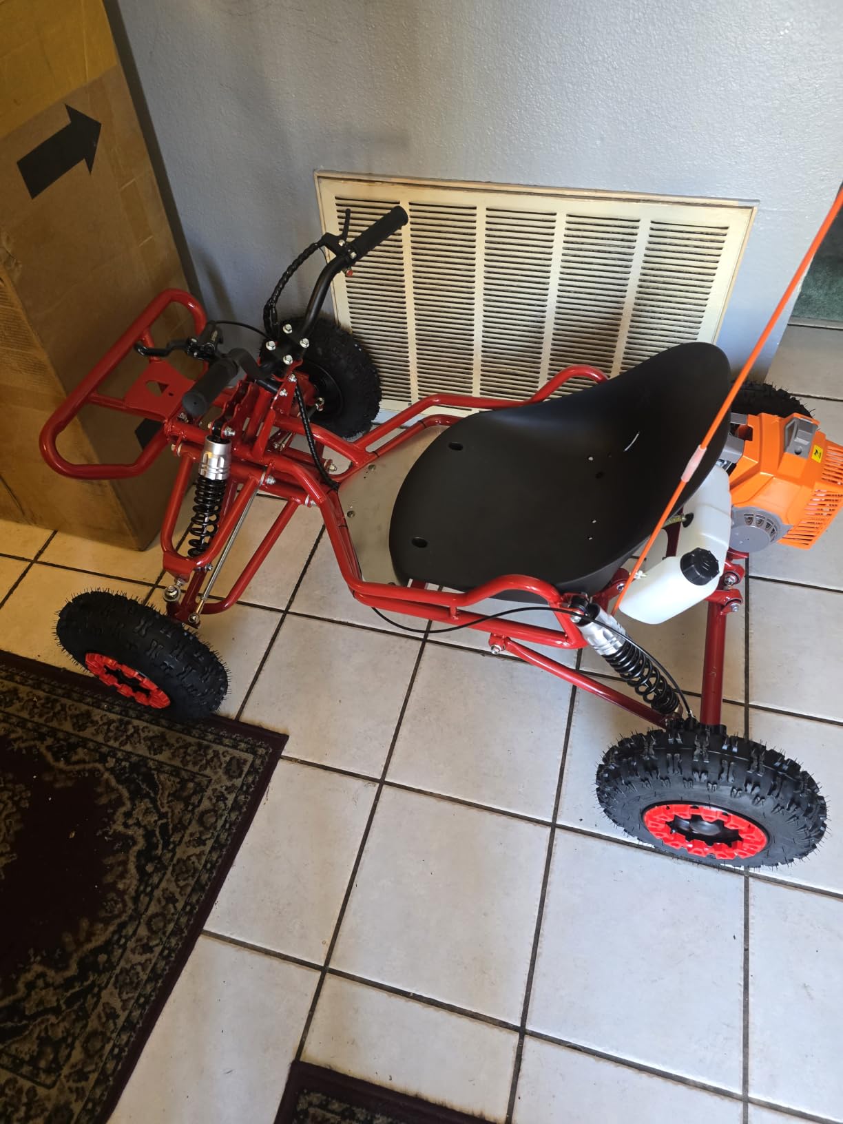 Gas Powered Go Kart, 2 Stroke Go Kart for Adults & Kids with Premium Steel Tubular Frame, Off-Road Kart with 7'' Tires Featuring 2.5L Tank, Hydraulic/Rear Disc Brake, 30MPH customer photo 1