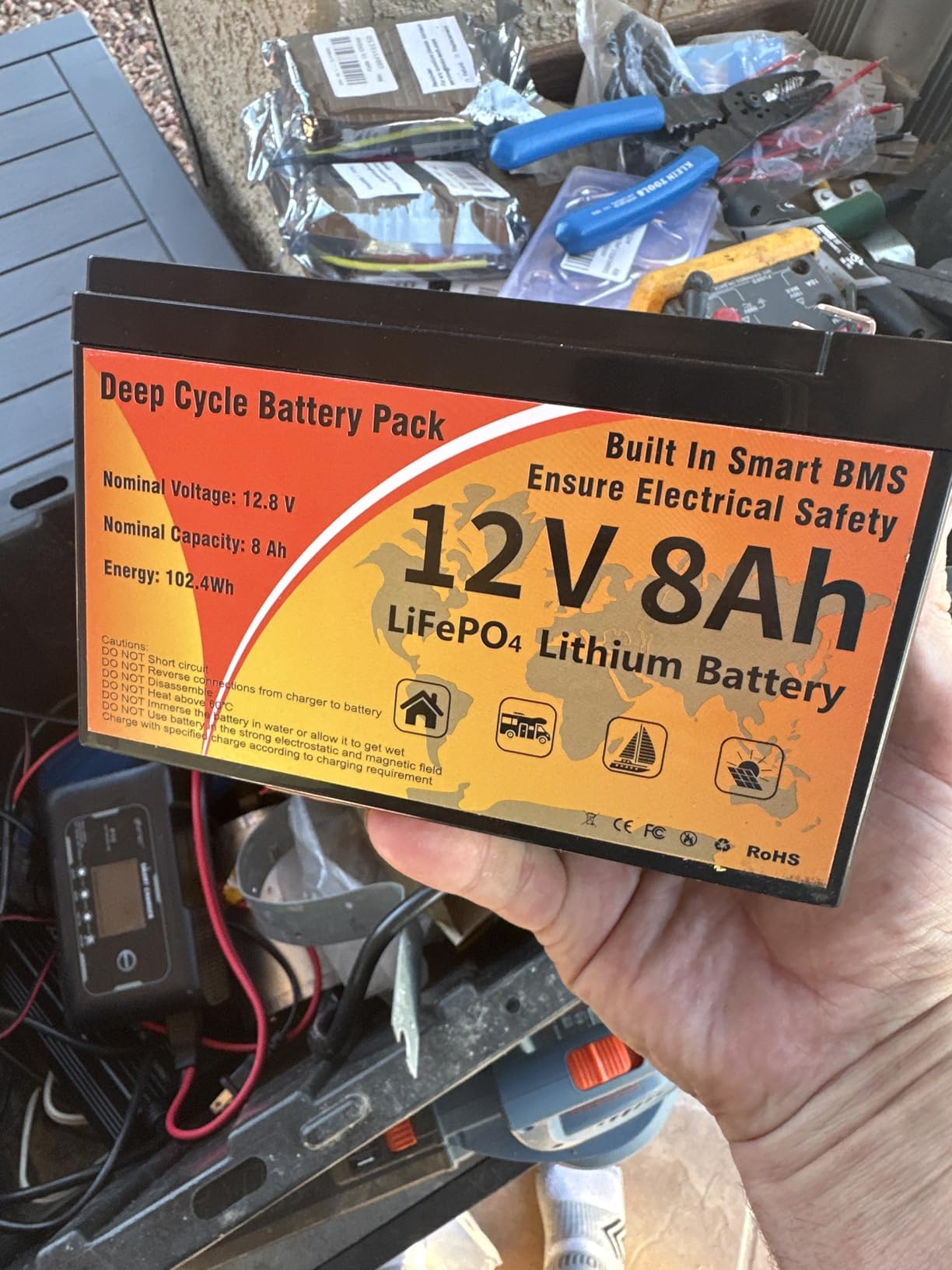 12V 100Ah LiFePO4 Lithium Battery Group 31 Deep Cycle for RV Trolling Motor | 100A BMS, 1280Wh, 15000+ Deep Cycles, 4P4S Up to 20.48kWh, Low-Temp Cutoff, Lightweight, for RV, Solar, Marine, Off-Grid customer photo 2