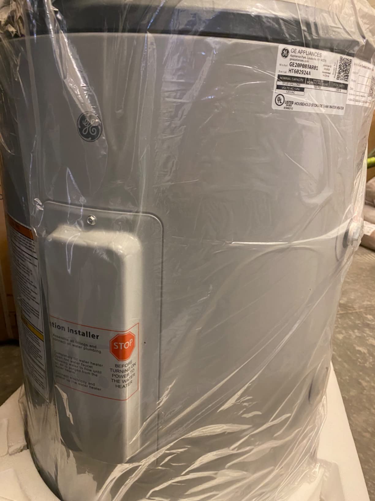 GE Appliances 10 Gallon Versatile Plug and Play Electric Water Heater with Adjustable Thermostat, Easily Installs Where You Want It, 120 Volt customer photo 2