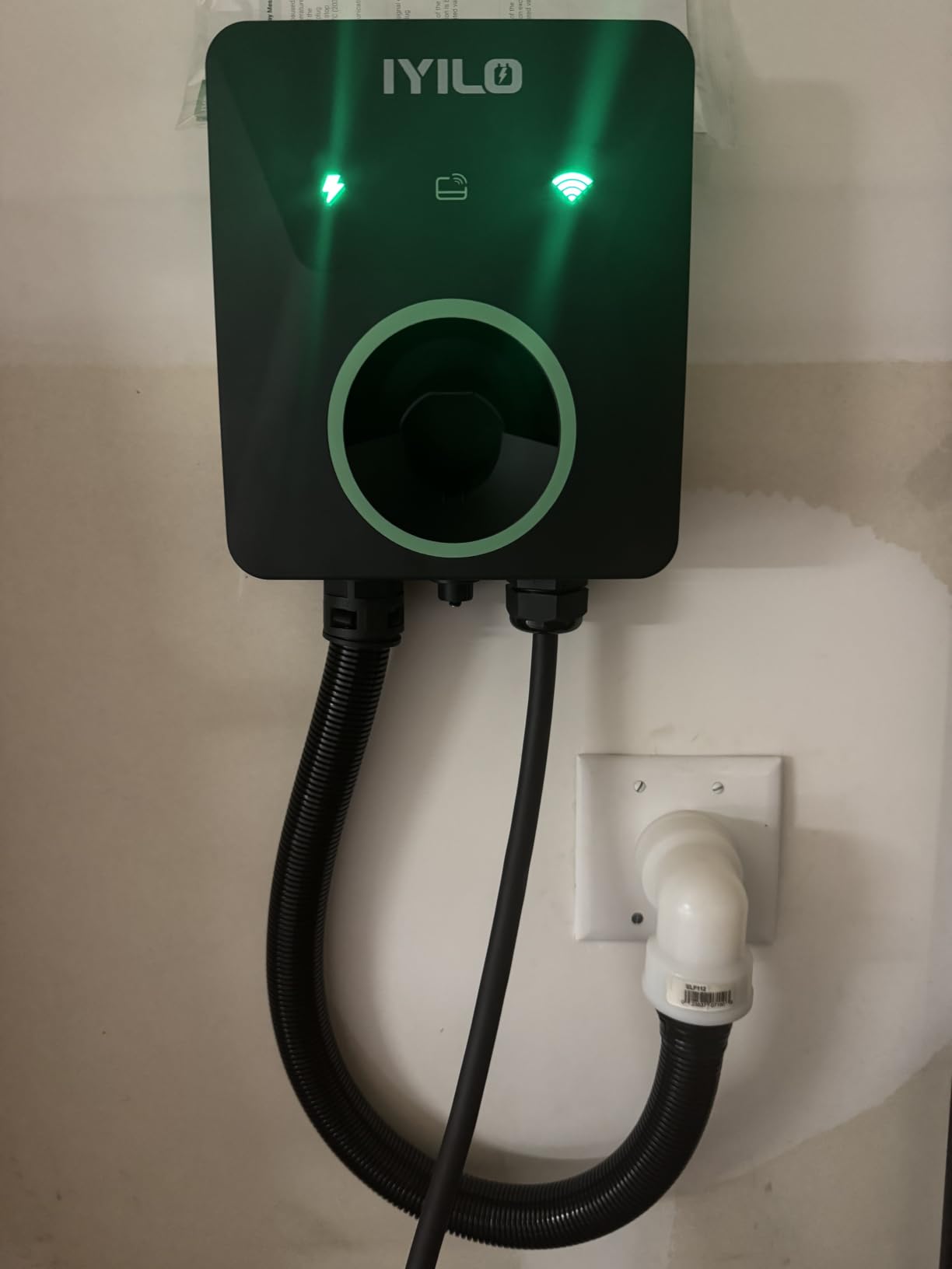 Level 2 EV Charger with Energy Meter, 48Amp/11.5KW, J1772 Wall Electric Car Charger with Dual Temp Sensors(Exclusive), Wi-Fi(2.4 GHz), RFID, Smart App, CT Clamps for Load Balancing, Black-Gray customer photo 1